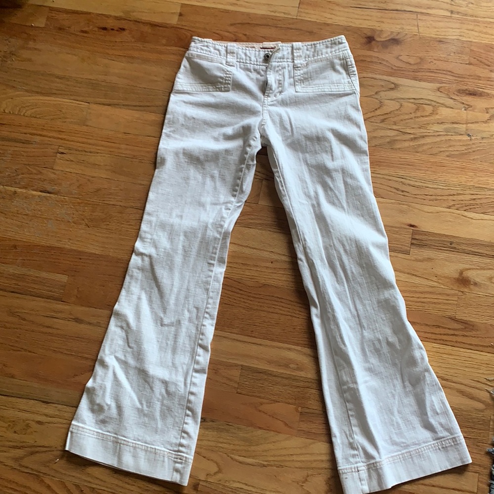 Vintage, low rise, flare, white jeans, NO STAINS